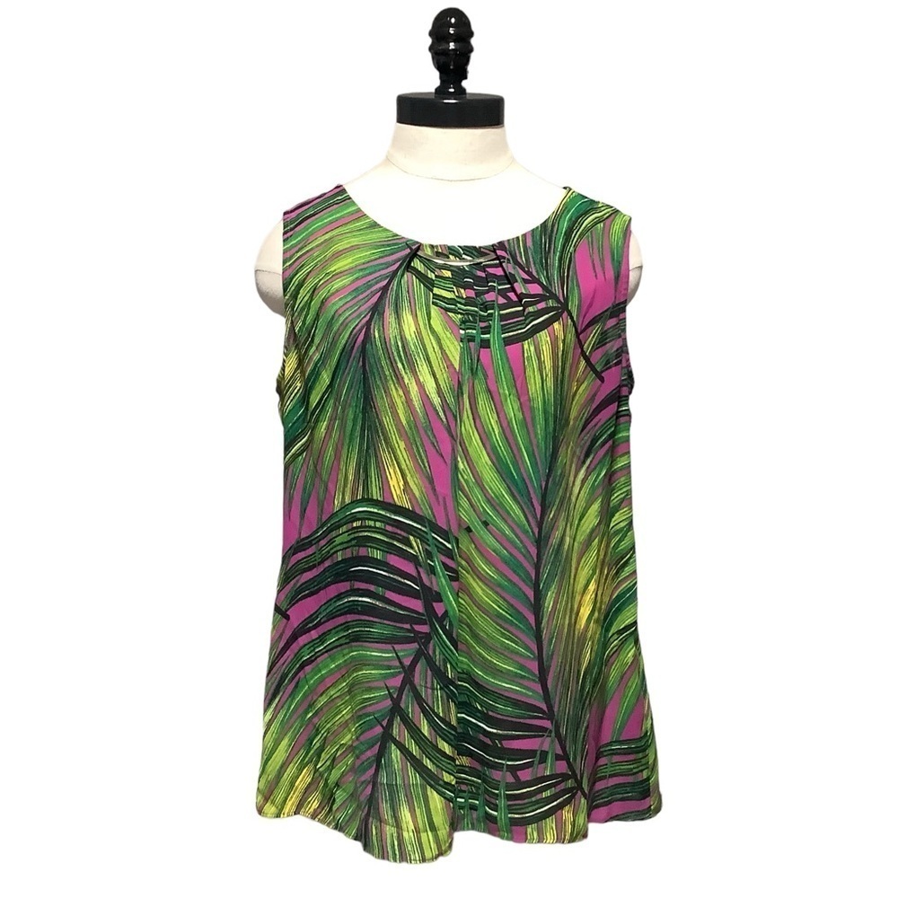 WORTHINGTON Vibrant Multicolor Sleeveless‎ Blouse - Size L